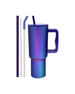 Tumbler with lid and Straw 1200ML Cup Stainless Steel Vacuum Insulated Tumbler for Water, Iced Tea or Coffee 1.2L Office Gym Travelling Blue ARORA