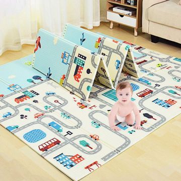 BPA Free Learning & Crawling Foldable Foam Mat for Kids, Toddlers (6.5*5)ft